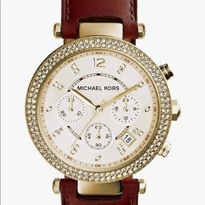 Michael Kors Parker Leather Watch